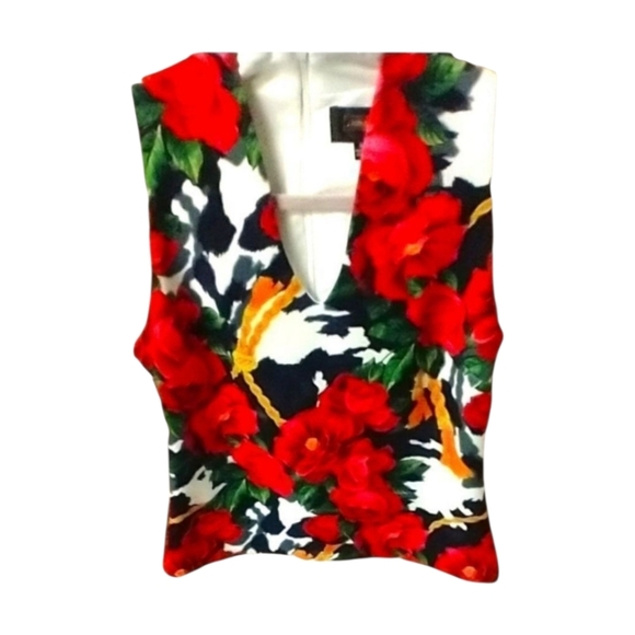 ALEXIA ADMOR Bright Floral Sleeveless Tank Top - Picture 1 of 13